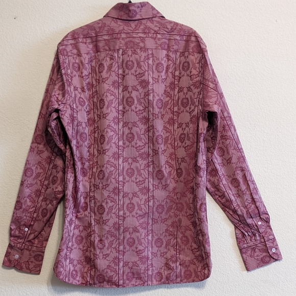 Ted Baker London Pink Floral Print Button Down Shirt Men's Size 3 EUC - Picture 4 of 8
